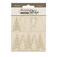 Stamperia Decorative Chips cm 14 x 14 - Gear Up for Christmas - Trees