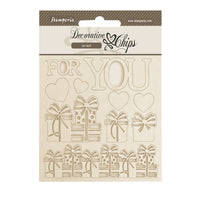 Stamperia Decorative Chips cm 14 x 14 - Gear Up for Christmas - For You