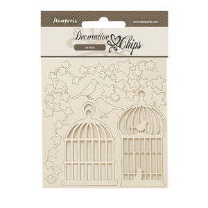 Stamperia Decorative Chips 14x14cm - Golden Harmony - Cages