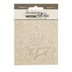 Stamperia Decorative Chips 14x14cm - Alterego - Frames and Crown