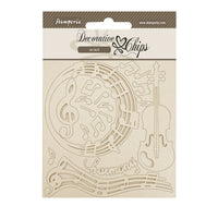 Stamperia Decorative Chips 14x14cm - Music