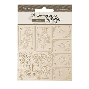 Stamperia Decorative Chips 14x14cm - Master of Magic - Playing Cards