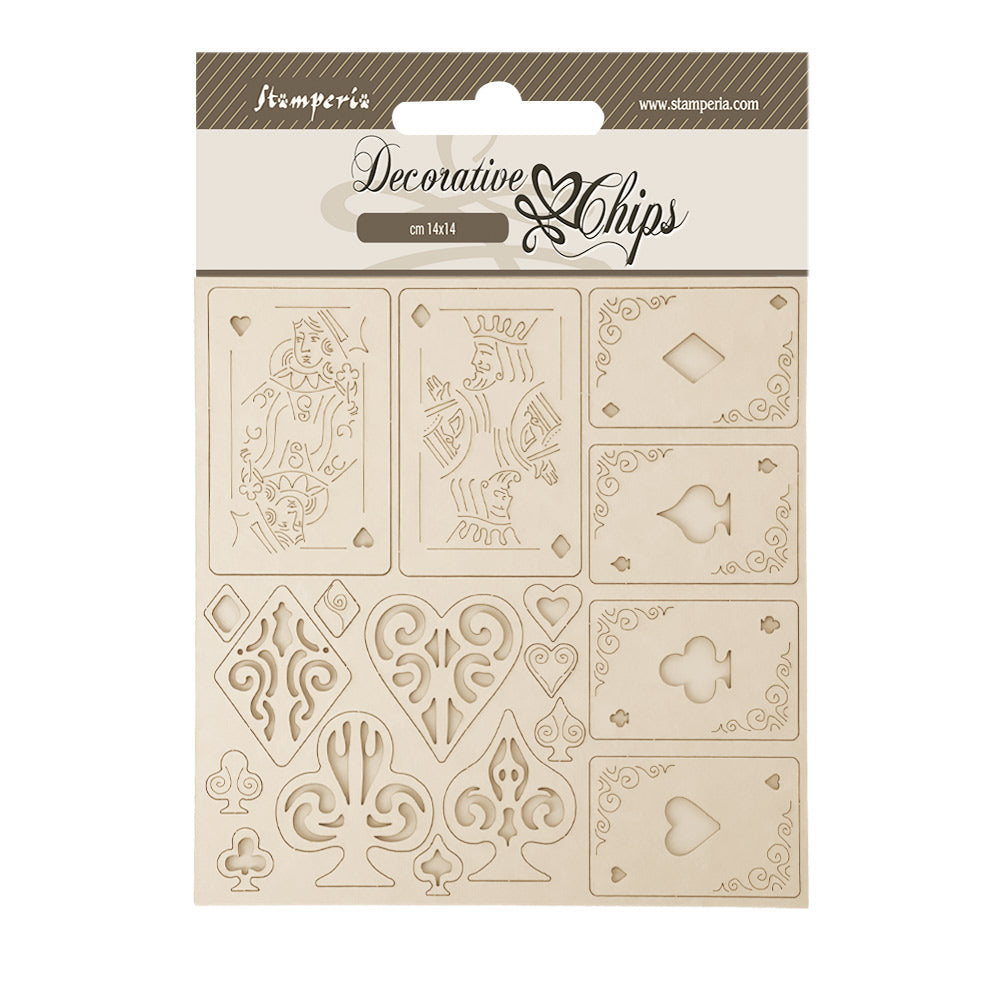 Stamperia Decorative Chips 14x14cm - Master of Magic - Playing Cards