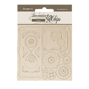 Stamperia Decorative Chips 14x14cm - Master of Magic - Hourglass