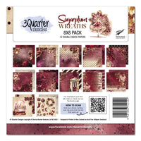 3 Quarter Designs Paper Pack 8" x 8" -Sugarplum Wreaths