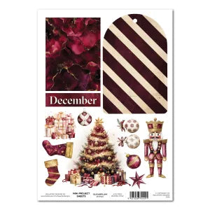 3 Quarter Designs Mini Project Sheet A4 - Sugarplum Wreaths