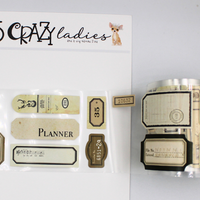 5 Crazy Ladies - Journaling Stickers - Roll Chestnut Labels and Tags