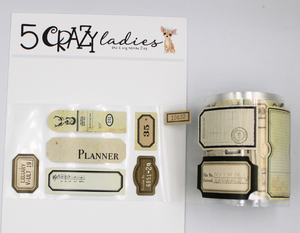 5 Crazy Ladies - Journaling Stickers - Roll Chestnut Labels and Tags