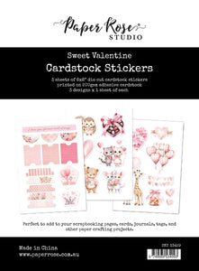 Paper Rose Card Sticker Pack - Sweet Valentine