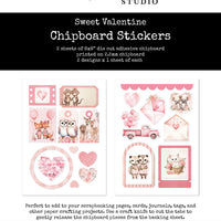 Paper Rose 6x8 Chipboard Sticker Pack - Sweet Valentine