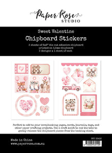 Paper Rose 6x8 Chipboard Sticker Pack - Sweet Valentine