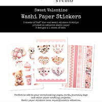 Paper Rose Washi Sticker Pack - Sweet Valentine