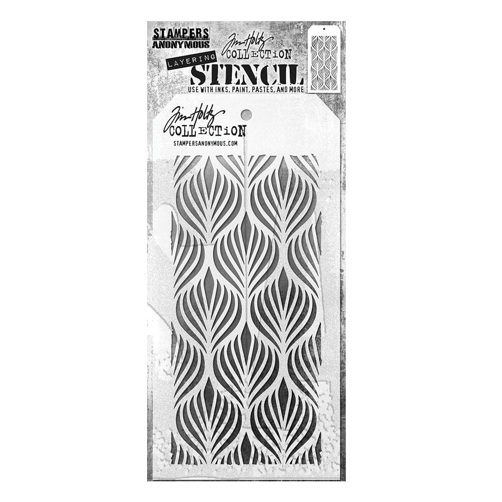 Tim Holtz Stampers Anonymous Layering Stencil - Deco Feather