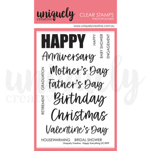 Uniquely Creative Stamp Set - Happy Everything