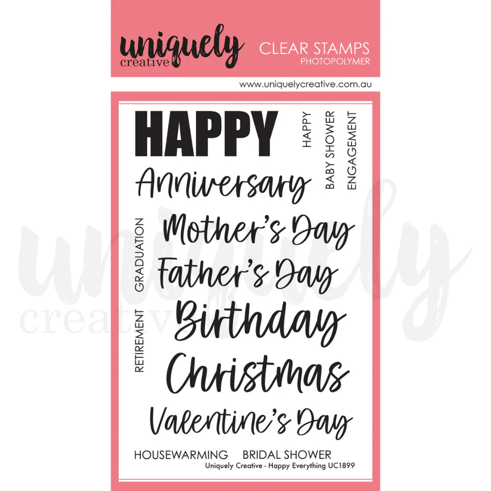 Uniquely Creative Stamp Set - Happy Everything