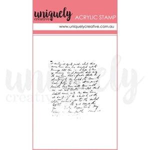 Uniquely Creative Stamp Set - Vintage Script Mini Mark Making Stamp