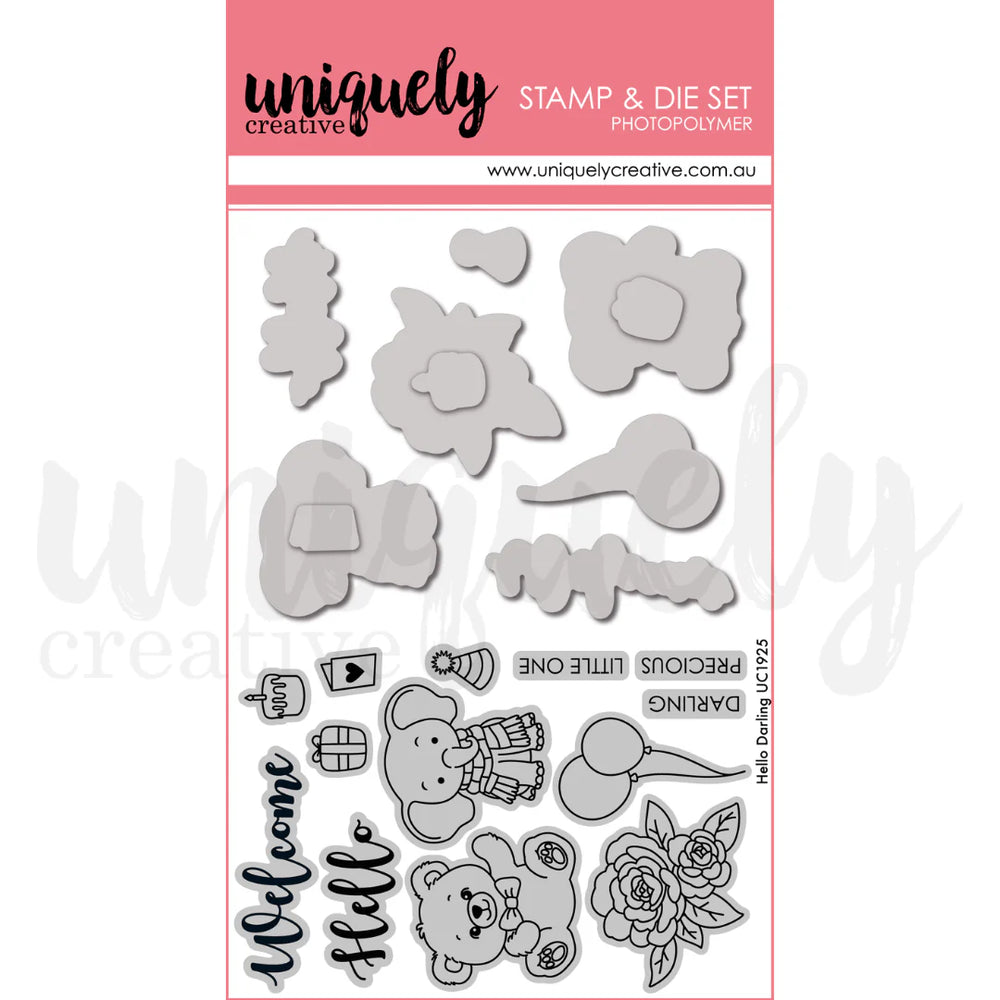 Uniquely Creative Stamp & Die Set - Hello Darling