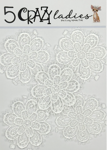 5 Crazy Ladies Lace - Flowers - 5 Pieces per pack