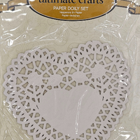 Ultimate Crafts Heart Shaped Doily Set