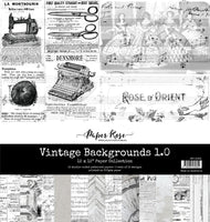 Paper Rose Vintage Backgrounds 1.0 12" x 12" Paper Collection
