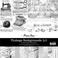 Paper Rose Vintage Backgrounds 1.0 12" x 12" Paper Collection