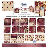 3 Quarter Designs Collection Pack 12" x 12" - Sugarplum Wreaths