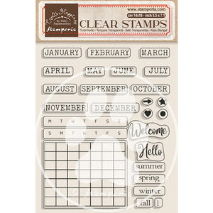 Stamperia Stamp Set - Create Happiness - Christmas Calendar, Monthly