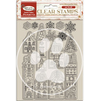 Stamperia Acrylic Stamp - Gear Up for Christmas - Cozy Houses
