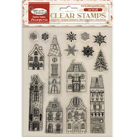 Stamperia Acrylic Stamp - Gear Up for Christmas - Cozy Houses
