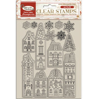 Stamperia Acrylic Stamp - Gear Up for Christmas - Cozy Houses
