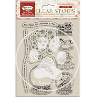 Stamperia Acrylic Stamp - Gear Up for Christmas - Snowglobes
