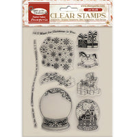 Stamperia Acrylic Stamp - Gear Up for Christmas - Snowglobes
