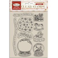 Stamperia Acrylic Stamp - Gear Up for Christmas - Snowglobes
