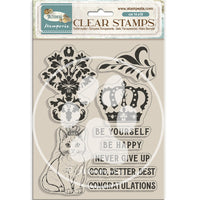 Stamperia Acrylic Stamp 14x18cm - Alterego - Crown and Cat
