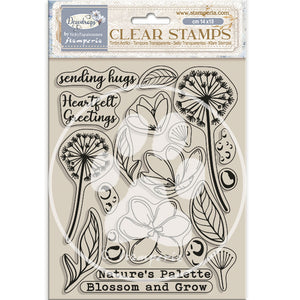 Stamperia Acrylic Stamp 14x18cm - Dewdrops - Blossoms