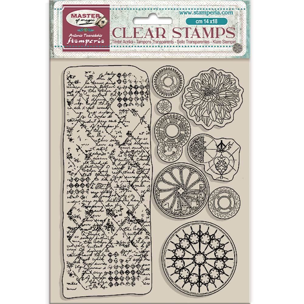 Stamperia Acrylic Stamp 14x18cm - Master of Magic - Border and Circles