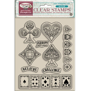 Stamperia Acrylic Stamp 14x18cm - Master of Magic - Playing Cards