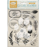 Stamperia Acrylic Stamp 14x18cm - Masquerade - Flowers and Leaves