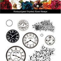 Paper Rose Stamp Set - Clocks