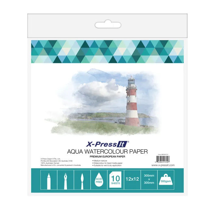 X-Press It Aqua Watercolour Paper 12