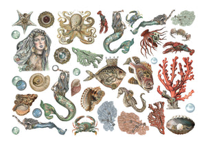 Stamperia Ephemera Adhesive Paper Cut Outs - Songs of the Sea: Mermaids