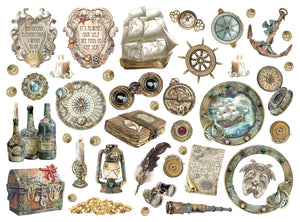Stamperia Die Cuts - Songs of the Sea: Ship and Treasures