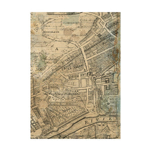Stamperia Rice Paper A6 Backgrounds - Around The World 8pk
