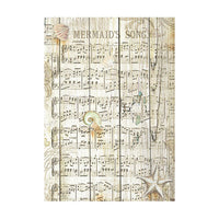 Stamperia Rice Paper A6 Backgrounds - Songs of the Sea 8pk
