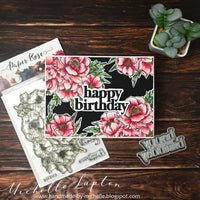 Paper Rose Die Set - Happy Birthday Chunky Layered
