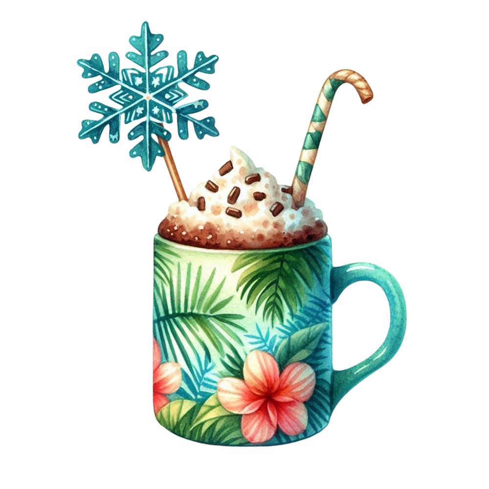 5 Crazy Ladies Stickers - Tropical Christmas