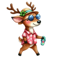 5 Crazy Ladies Stickers - Tropical Christmas
