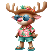 5 Crazy Ladies Stickers - Tropical Christmas