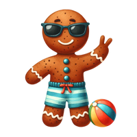 5 Crazy Ladies Stickers - Tropical Christmas
