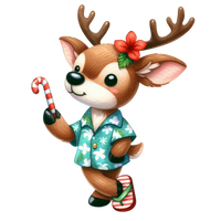 5 Crazy Ladies Stickers - Tropical Christmas